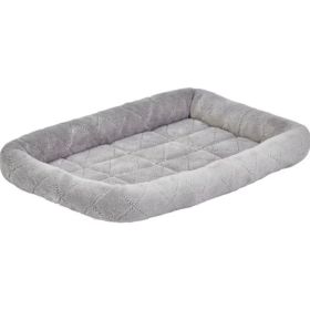 MidWest Quiet Time Deluxe Diamond Stitch Pet Bed Gray for Dogs - Medium - 1 count