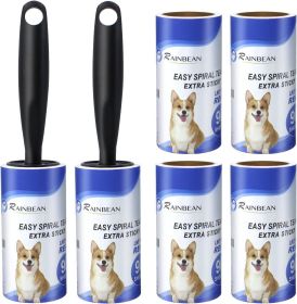 RAINBEAN Lint Rollers for Pet Hair Extra Sticky 540 Sheets 6 Refills Lint Roller with 2 Upgrade Handles