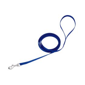 Single-Ply Nylon Dog Leash (Color: Yellow and Black Polka Dot Ruffle: Blue)