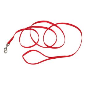 Single-Ply Nylon Dog Leash (Color: Yellow and Black Polka Dot Ruffle: Red)
