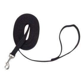 Train Right Cotton Web Training Leash 20ft (Color: Yellow and Black Polka Dot Ruffle: Black)