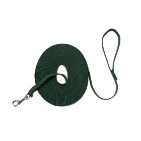 Train Right Cotton Web Training Leash 20ft (Color: Yellow and Black Polka Dot Ruffle: Green)