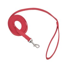 Train Right Cotton Web Training Leash 20ft (Color: Yellow and Black Polka Dot Ruffle: Red)