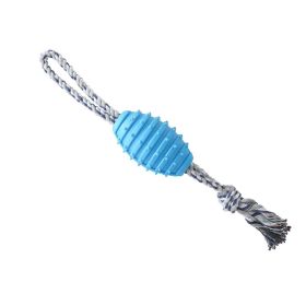 Dog Toys Pet Chew Toy Durable Chewers Toy For Aggressive Dogs With Rope - Indestructible Rope Dog Toys - Best Set For Heavy Duty Chewing And Interacti (Color: Yellow and Black Polka Dot Ruffle: Blue)