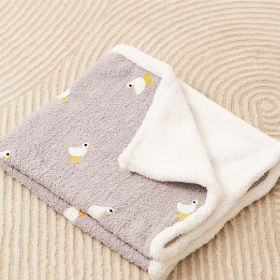 Pet Blanket Autumn And Winter Warm Cat Mat Plaid Carpet Flannel Small Dog (Option: Big Goose-84x100cm)