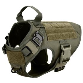 Pet Harness Luxury Dog Leash Set Chest Dog  Nylon Camouflage Dog Harness (Option: Dark Green-XL)