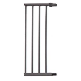Steel Pressure Mount Pet Gate Extension 11" (Color: Yellow and Black Polka Dot Ruffle: Graphite)