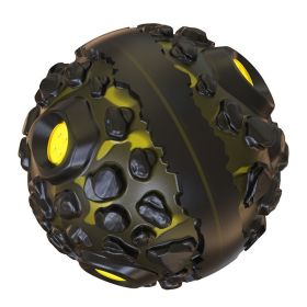 Meteorite Strange Sound Teether Ball Dog Toy Pet Supplies (Color: Yellow and Black Polka Dot Ruffle: Yellow)