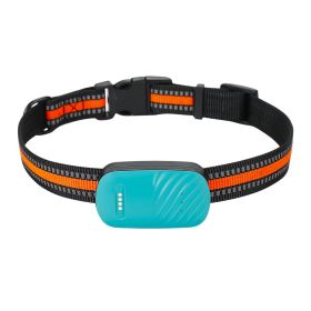 Pet Dog Cat Animal Waterproof Anti-lost Anti-theft Tracker (Color: Yellow and Black Polka Dot Ruffle: Blue)