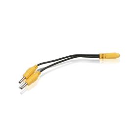 Splitter Cable for Charging Dog Collar and Remote simultaneously (Color: Yellow and Black Polka Dot Ruffle: Yellow)