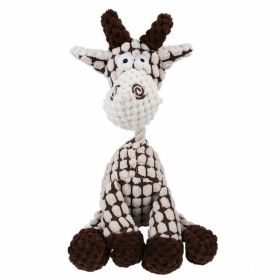 Squeaky Dog Toys Pack For Puppy, Cute Soft Durable Stuffed Animal Plush Dog Chew Toys With Squeakers For Teeth Cleaning, For Small Medium Dogs (Color: Yellow and Black Polka Dot Ruffle: White)