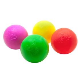Indestructible Ball Dog Toy (Color: Yellow and Black Polka Dot Ruffle: Assorted)