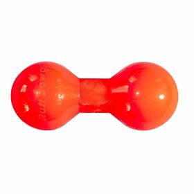 Indestructible Big Dawg Barbell Dog Toy (Color: Yellow and Black Polka Dot Ruffle: Assorted)
