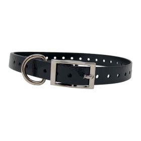 Replacement Collar Strap 3/4" (Color: Yellow and Black Polka Dot Ruffle: Black)