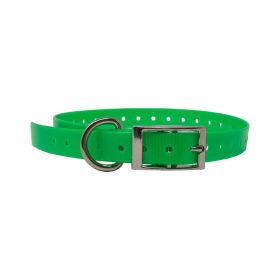 Replacement Collar Strap 3/4" (Color: Yellow and Black Polka Dot Ruffle: Neon Green)