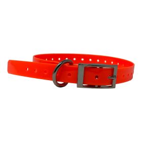 Replacement Collar Strap 3/4" (Color: Yellow and Black Polka Dot Ruffle: Orange)