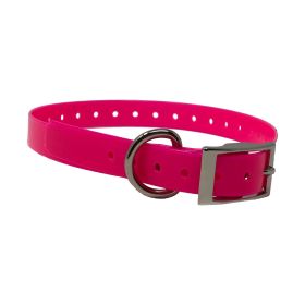 Replacement Collar Strap 3/4" (Color: Yellow and Black Polka Dot Ruffle: Pink)