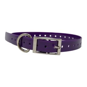 Replacement Collar Strap 3/4" (Color: Yellow and Black Polka Dot Ruffle: Purple)