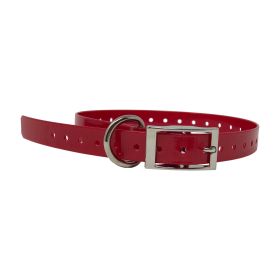 Replacement Collar Strap 3/4" (Color: Yellow and Black Polka Dot Ruffle: Red)