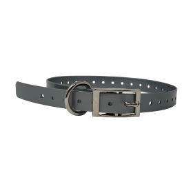Replacement Collar Strap 3/4" (Color: Yellow and Black Polka Dot Ruffle: Silver)