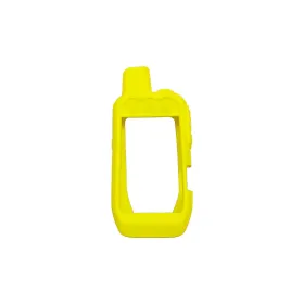 Protective Rubber Case for Alpha 200i Handheld (Color: Yellow and Black Polka Dot Ruffle: Yellow)