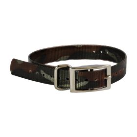Replacement Collar Strap 1" (Color: Yellow and Black Polka Dot Ruffle: Camo)