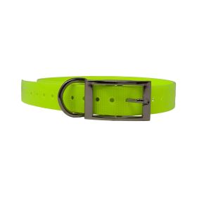 Replacement Collar Strap 1" (Color: Yellow and Black Polka Dot Ruffle: Neon Yellow)