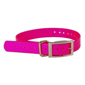 Replacement Collar Strap 1" (Color: Yellow and Black Polka Dot Ruffle: Dark Blue)