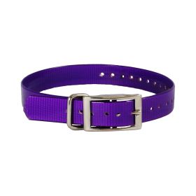 Replacement Collar Strap 1" (Color: Yellow and Black Polka Dot Ruffle: Purple)