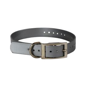 Replacement Collar Strap 1" (Color: Yellow and Black Polka Dot Ruffle: Silver)