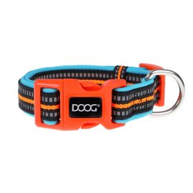 Neoprene Dog Collar Beethoven Neon (Color: Yellow and Black Polka Dot Ruffle: Orange/Blue)