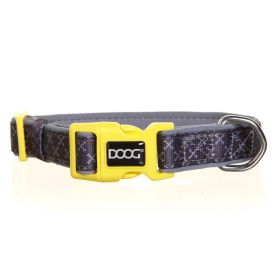 Neoprene Dog Collar Odie (Color: Yellow and Black Polka Dot Ruffle: Black/Purple/Yellow)