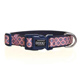 Neoprene Dog Collar Gromit (Color: Yellow and Black Polka Dot Ruffle: Blue/Pink)