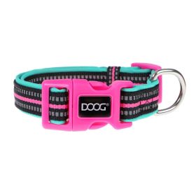 Neoprene Dog Collar Rin Tin Tin Neon (Color: Yellow and Black Polka Dot Ruffle: Pink/Black/Teal)