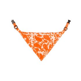 Unbugz-It Bandana (Color: Yellow and Black Polka Dot Ruffle: Abstract Orange)