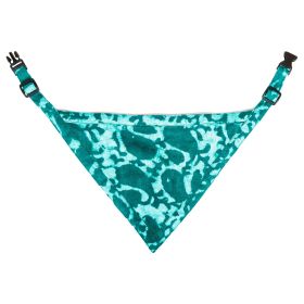 Unbugz-It Bandana (Color: Yellow and Black Polka Dot Ruffle: Abstract Teal)