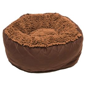 Dirty Dog Round Bed (Color: Yellow and Black Polka Dot Ruffle: Brown)