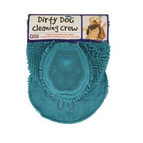 Dirty Dog Cleaning Crew (Color: Yellow and Black Polka Dot Ruffle: Pacific Blue)