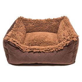 Dirty Dog Lounger Bed (Color: Yellow and Black Polka Dot Ruffle: Brown)