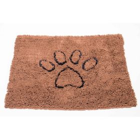 Dirty Dog Door Mat (Color: Yellow and Black Polka Dot Ruffle: Brown)