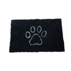 Dirty Dog Door Mat (Color: Yellow and Black Polka Dot Ruffle: Black Hue)