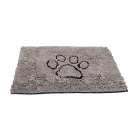 Dirty Dog Door Mat (Color: Yellow and Black Polka Dot Ruffle: Grey)