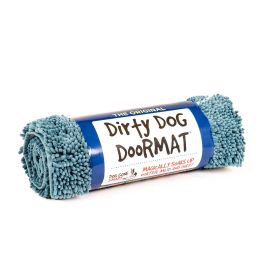 Dirty Dog Door Mat (Color: Yellow and Black Polka Dot Ruffle: Pacific Blue)