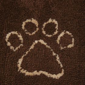 Dirty Dog Door Mat (Color: Yellow and Black Polka Dot Ruffle: Almond)