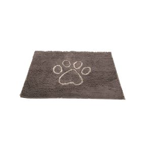 Dirty Dog Door Mat (Color: Yellow and Black Polka Dot Ruffle: Misty Grey)