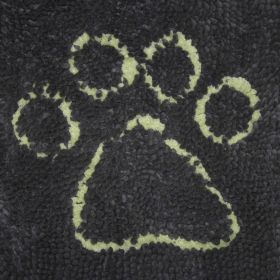Dirty Dog Door Mat (Color: Yellow and Black Polka Dot Ruffle: Cool Grey/Lime Green)