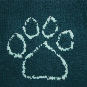 Dirty Dog Door Mat (Color: Yellow and Black Polka Dot Ruffle: Petrol/Turquoise)