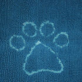 Dirty Dog Door Mat (Color: Yellow and Black Polka Dot Ruffle: Aqua)