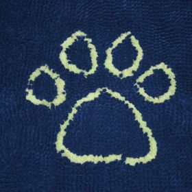 Dirty Dog Door Mat (Color: Yellow and Black Polka Dot Ruffle: Marine/Lime Green)