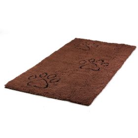 Dirty Dog Doormat Runner (Color: Yellow and Black Polka Dot Ruffle: Brown)